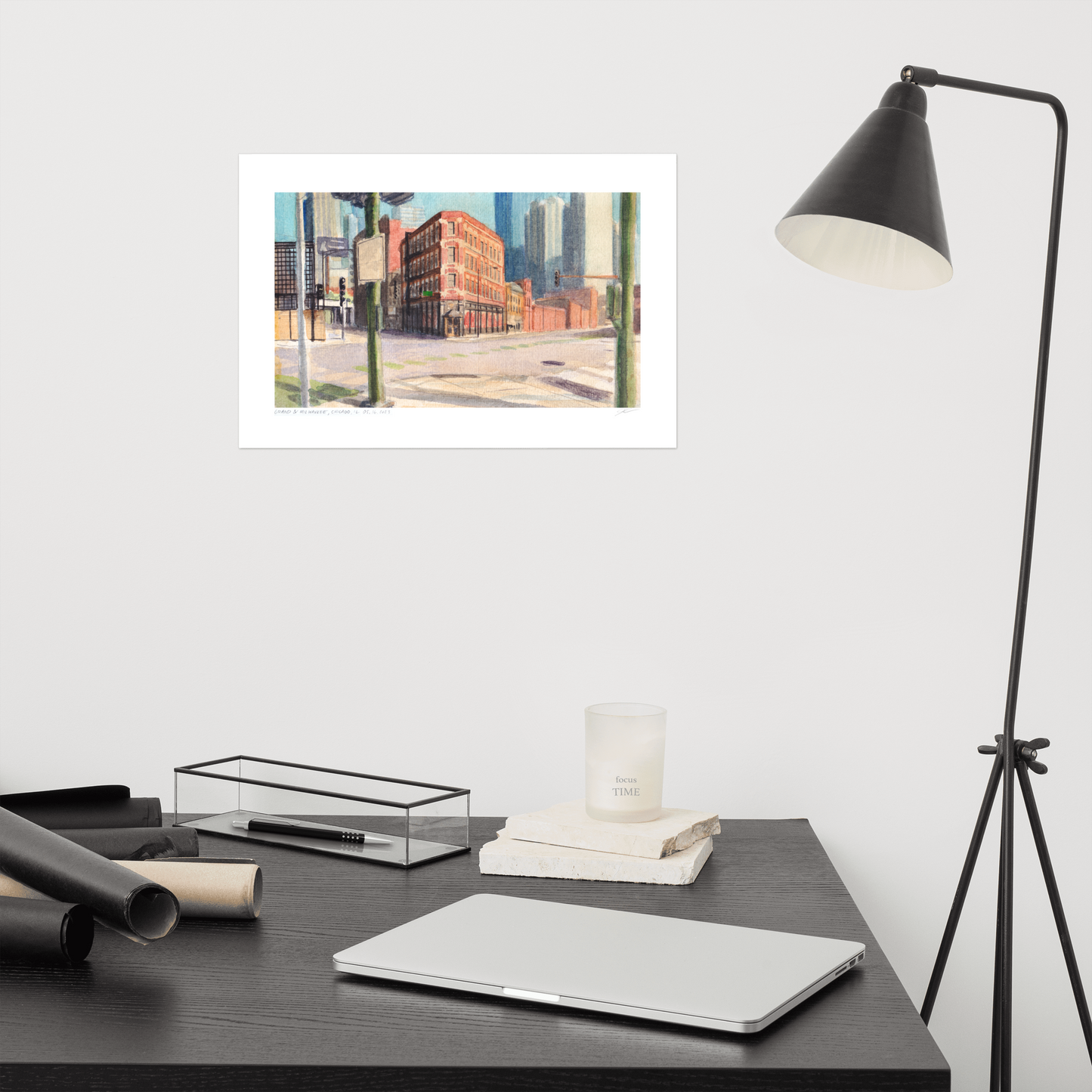 Grand & Milwaukee, Chicago | 18 in. x 12 in. | "Chicago Style" Art Print
