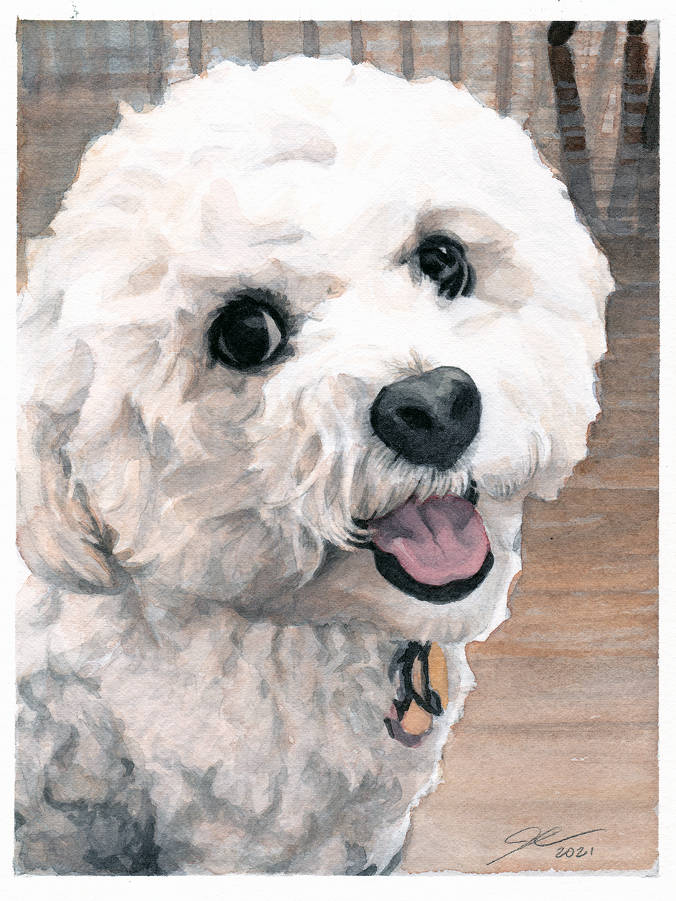 Custom Pet Portrait: Watercolor Impression Series