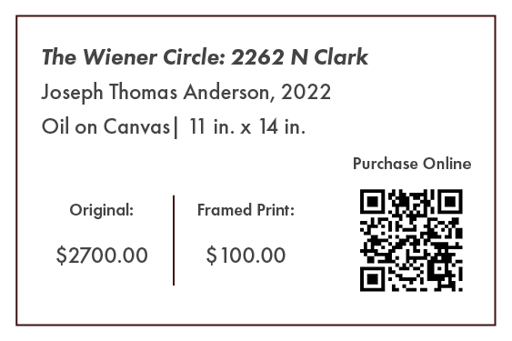 The Wiener Circle: 2262 N Clark | "Chicago Style" at Gallery Cafe Original Painting
