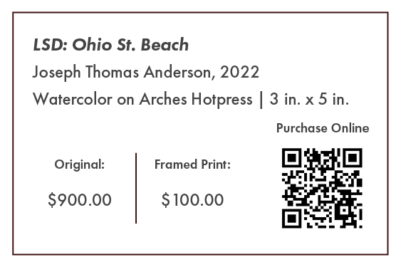 LSD: Ohio St. Beach | "Chicago Style" at Gallery Cafe Original Painting