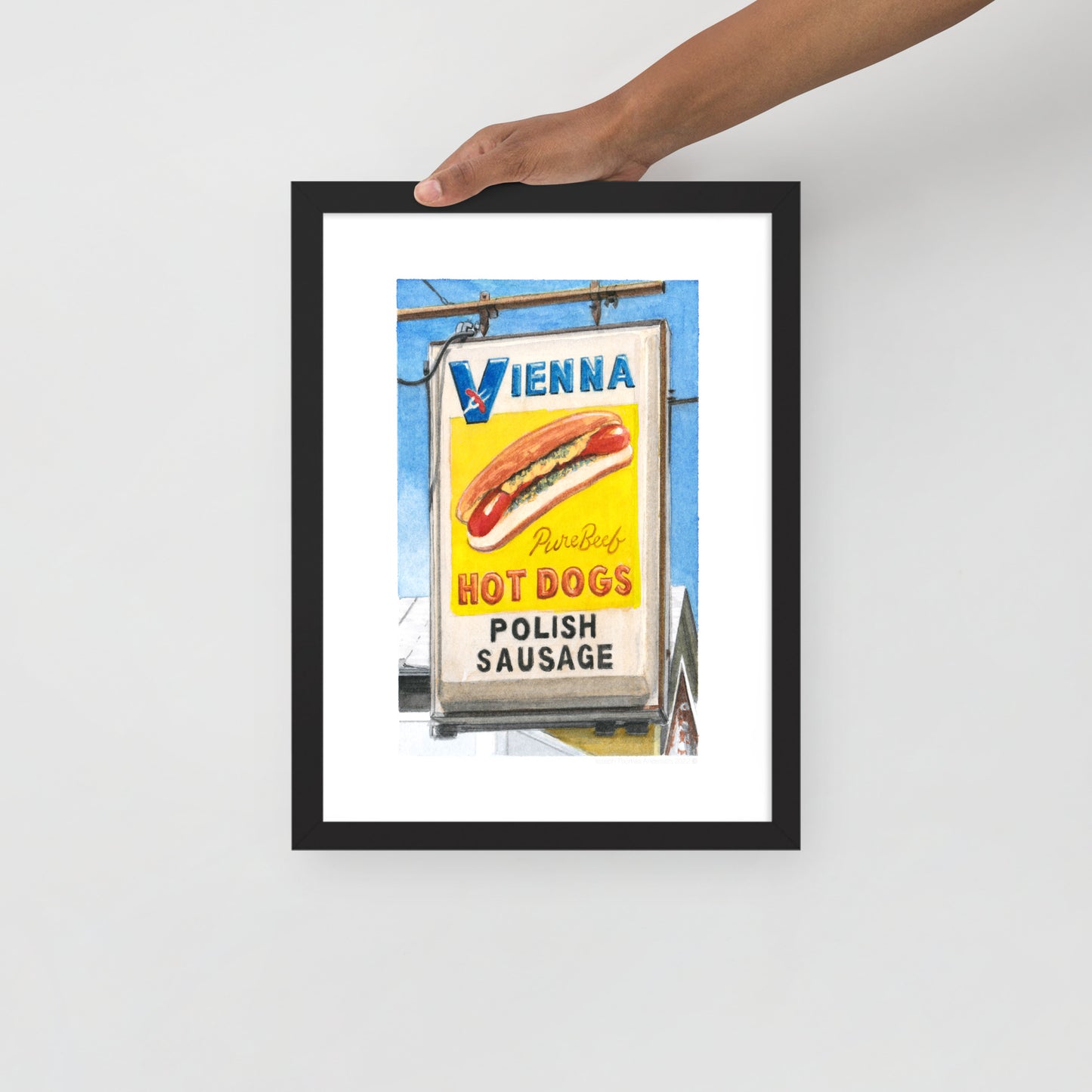 Duks Redhots: Ashland & Erie, Chicago, IL | Framed Fine Art Print