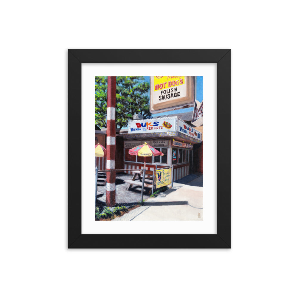 Duk's Redhots | "Chicago Style" Series Framed Art Print | 8 in. x 10 in.