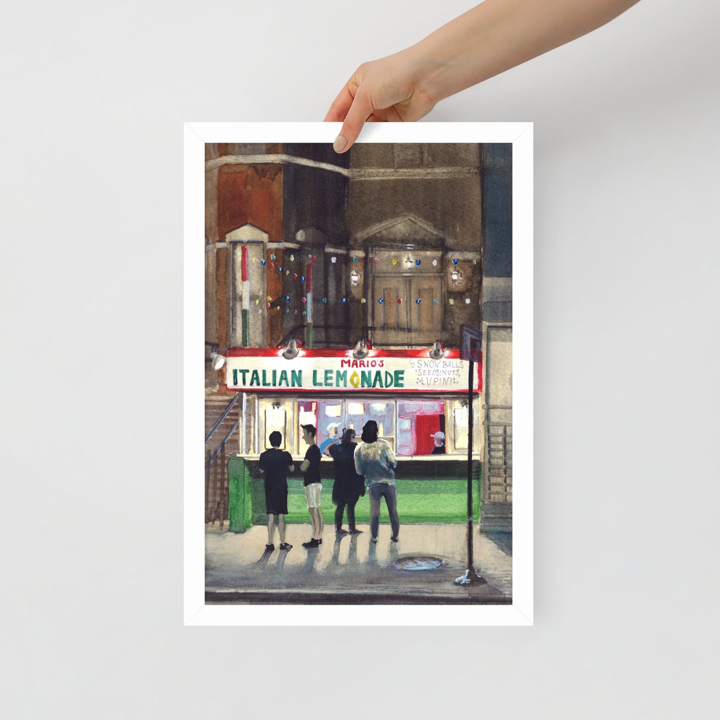 Mario's On Taylor St. | 12 in. x 18 in. | "Chicago Style" Framed Art Print