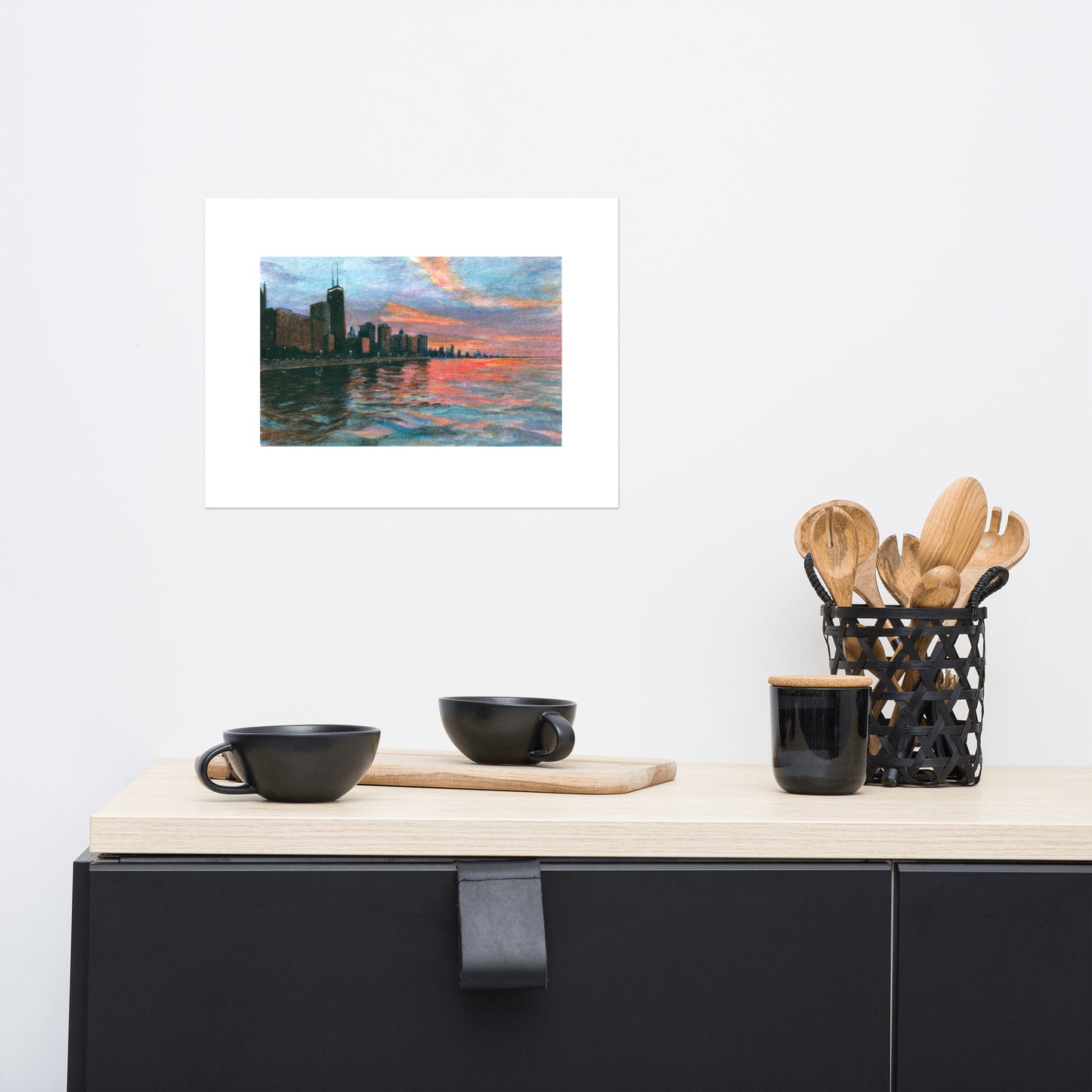LSD: Ohio St. Beach | 16 in x 12 in Unframed Print | Chicago Style Series