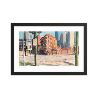 Grand & Milwaukee, Chicago | 18 in. x 12 in. | "Chicago Style" Framed Art Print