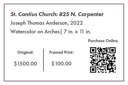 St. Cantius Church: 825 N. Carpenter | "Chicago Style" at Gallery Cafe Original Painting