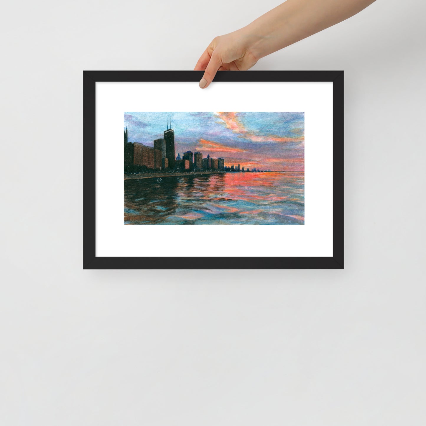 LSD: Ohio St. Beach | 16 in x 12 in Framed Print | Chicago Style Series