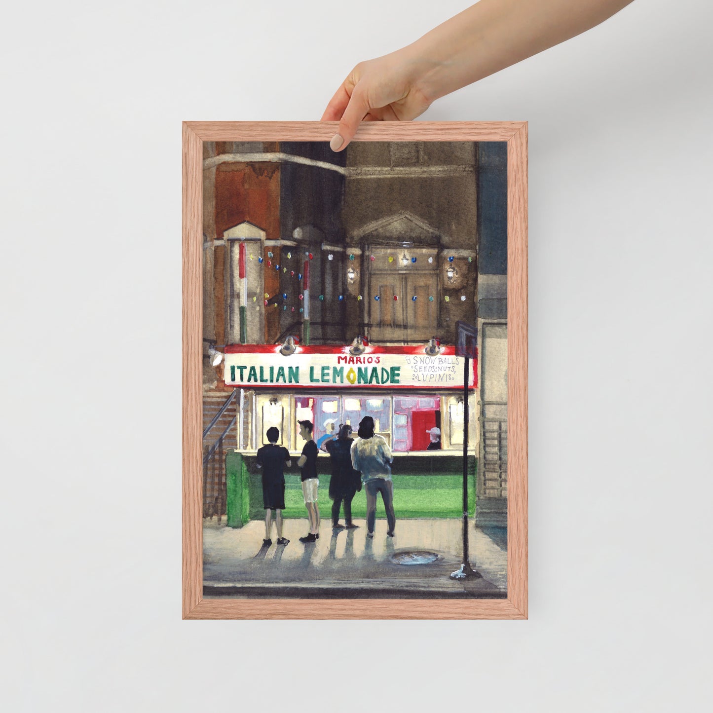 Mario's On Taylor St. | 12 in. x 18 in. | "Chicago Style" Framed Art Print