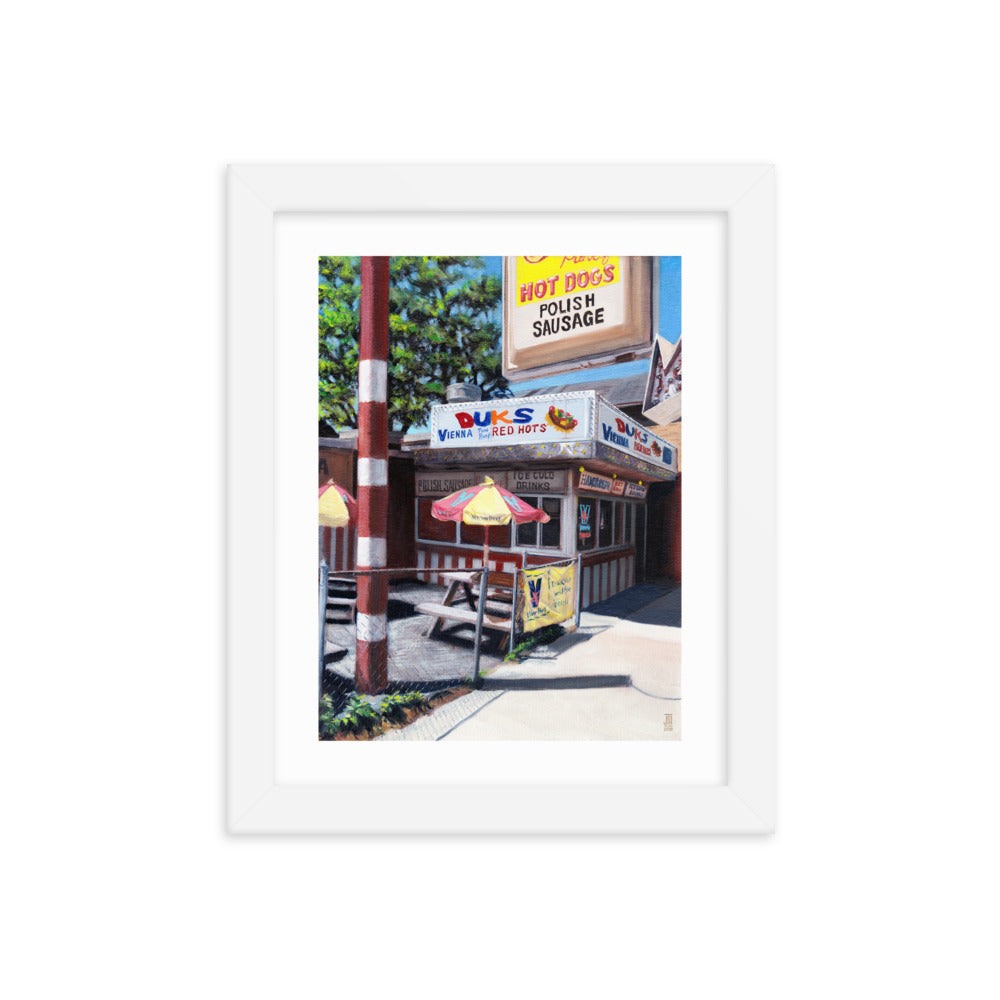 Duk's Redhots | "Chicago Style" Series Framed Art Print | 8 in. x 10 in.