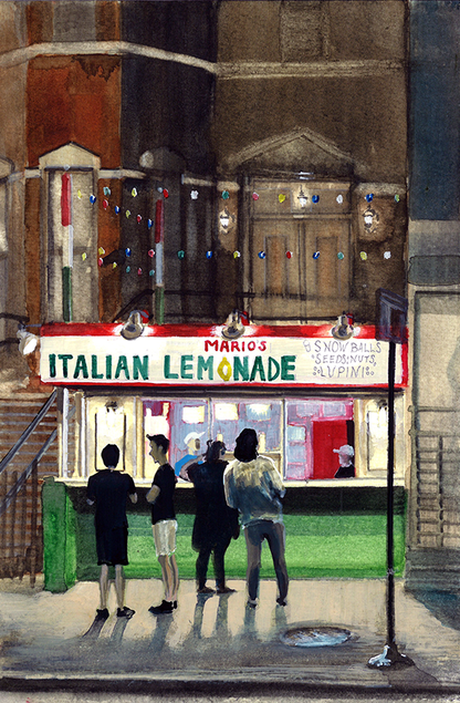 Mario's On Taylor St. | 12 in. x 18 in. | "Chicago Style" Framed Art Print